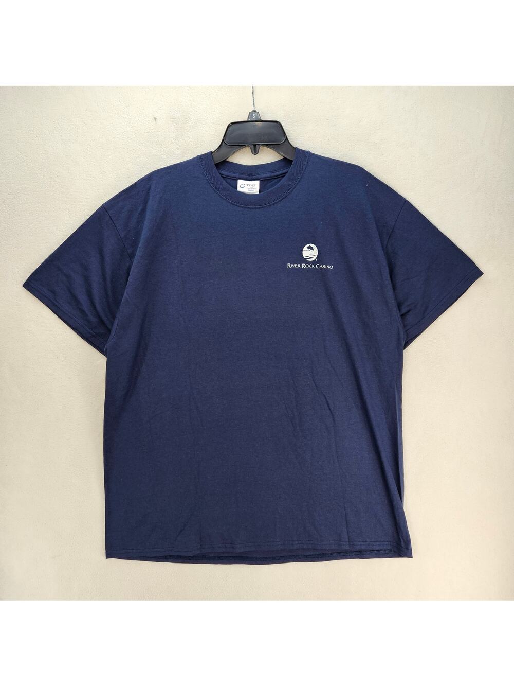 RIVER ROCK CASINO MEN'S XL NAVY PATRIOTIC AMERICA FLAG NWOT